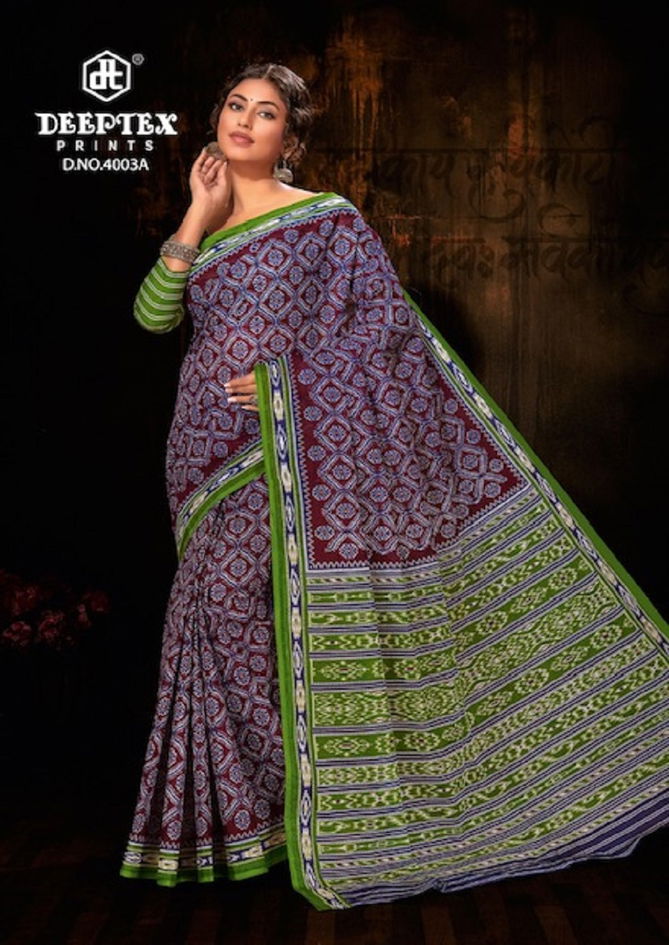 Deeptex Mother Queen 4 Printed Sarees Catalog
